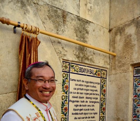 Unveiling and blessing of “Our Father” prayer plaque in Bidayuh Bau in Jerusalem