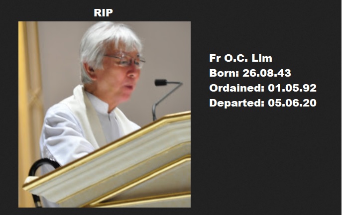 Obituary Notice Kuala Lumpur Archdiocese Fr O C Lim 