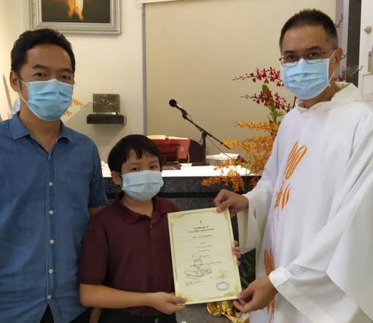 Parents happy children finally able to receive First Holy Communion