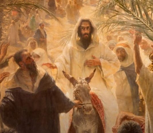 Why did Jesus ride a donkey on Palm Sunday?