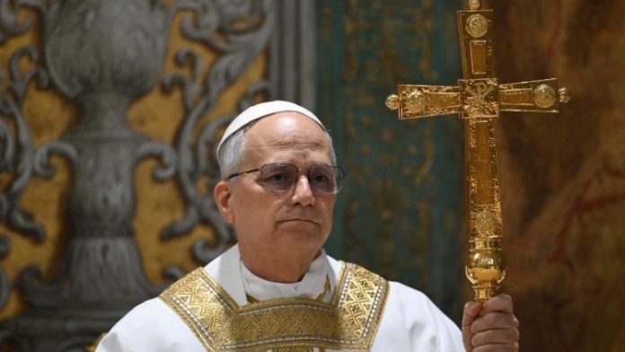 Pope Leo XIV's first Mass was celebrated with the College of Cardinals on May 9 (@Vatican Media)