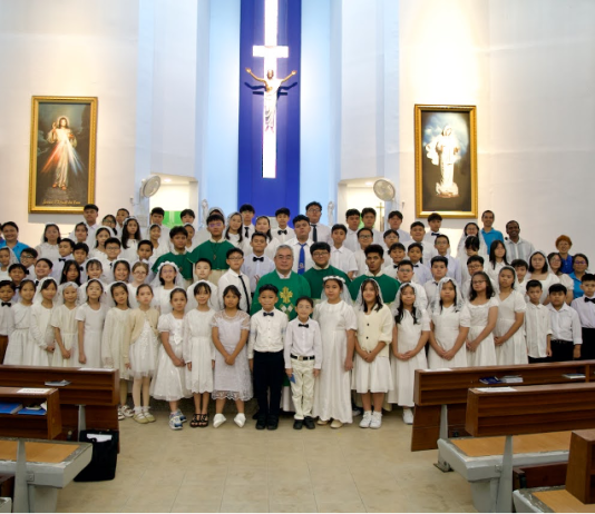 78 Sunday School students attend First Holy Communion Mass