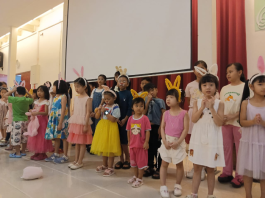 English and BM Sunday School children and families celebrate Christ-centred Easter fellowship