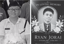 The Boys’ Brigade from St Joseph’s Cathedral pay tribute to recently deceased members