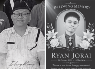 The Boys’ Brigade from St Joseph’s Cathedral pay tribute to recently deceased members