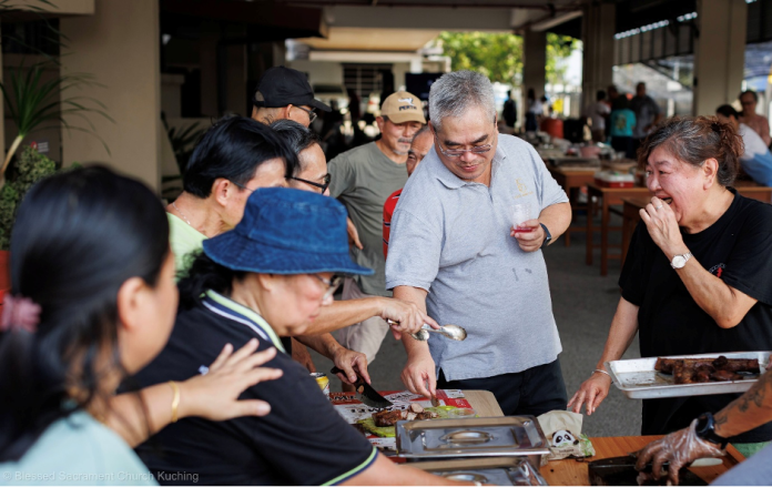 parish holds potluck
